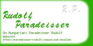 rudolf paradeisser business card